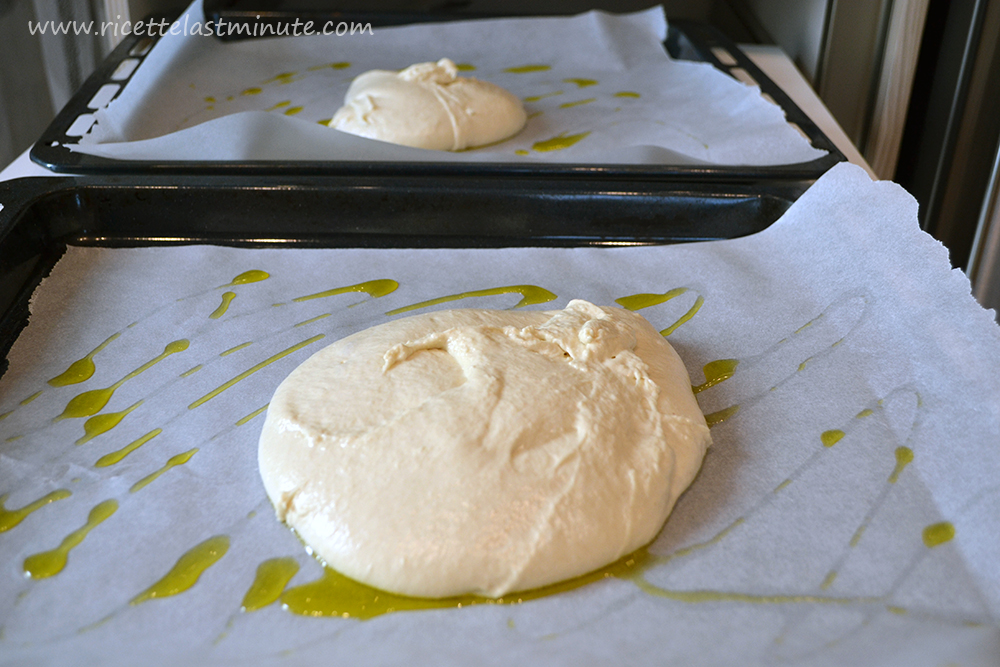Rested dough, elastic and swollen