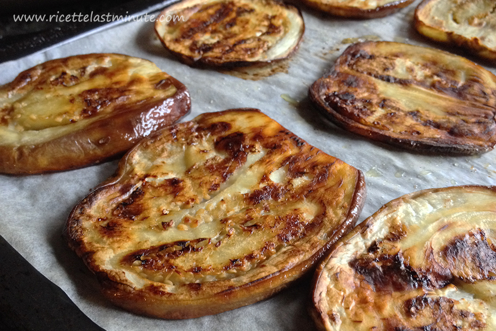 Eggplant fried in a hot oven