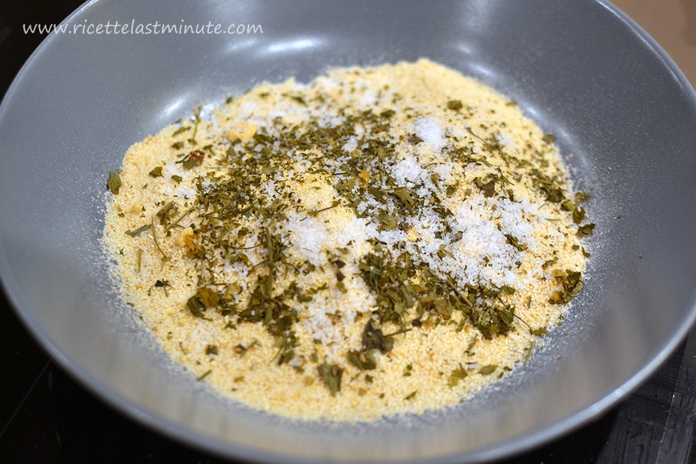 Breadcrumbs flavored with garlic, parsley, parmesan, salt and pepper