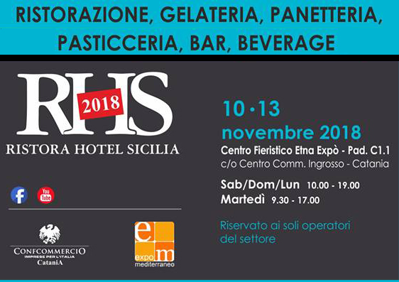 Ristora Hotel Sicilia dal 10 al 13 novembre 2018