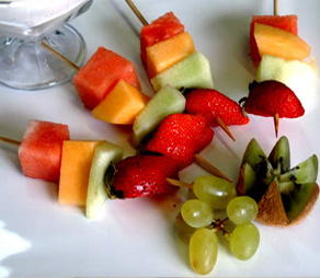 Ricetta degli spiedini di frutta fresca