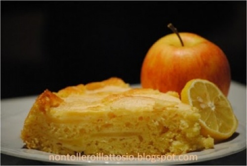 Porzione di torta di mele