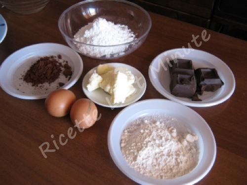 Ingredienti per fare il tortino al cioccolato dal cuore morbido