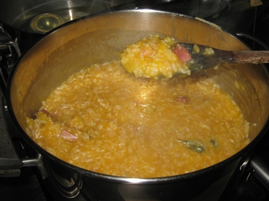 Ricetta del riso alla zucca, speck e scamorza affumicata