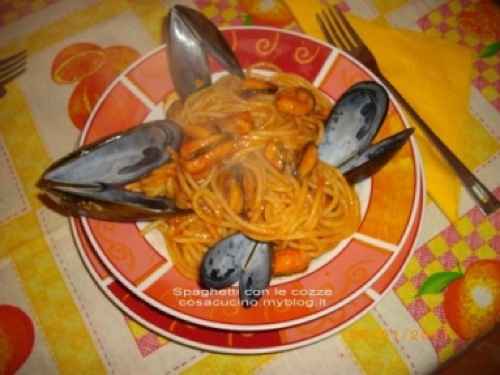 Ricetta degli spaghetti con le cozze