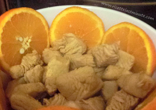 Ricetta dei bocconcini light di pollo all'arancia