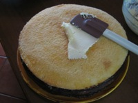 copertura di una torta in crema di burro